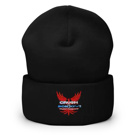 Cuffed Beanie in the Crush winged logo print