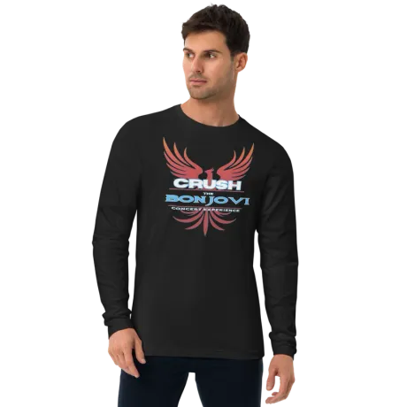 Long Sleeve Fitted Crew in the Crush winged logo print