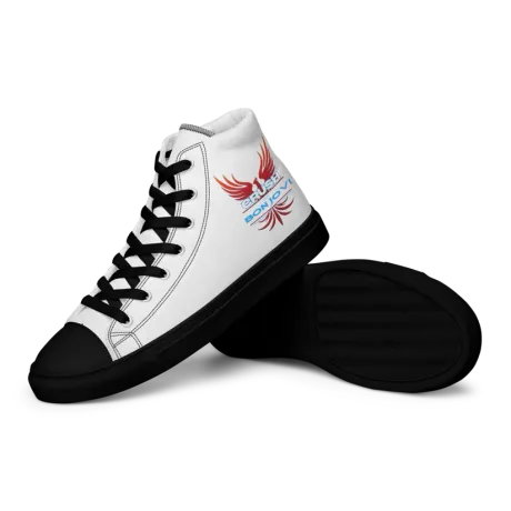Men’s High Top Canvas Shoes in the Crush winged logo print